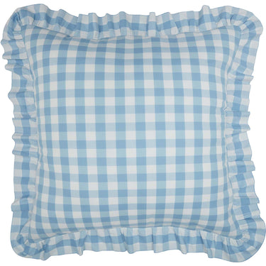 Annie Buffalo Blue Check Fabric Euro Sham 26x26 VHC Brands - The Fox Decor